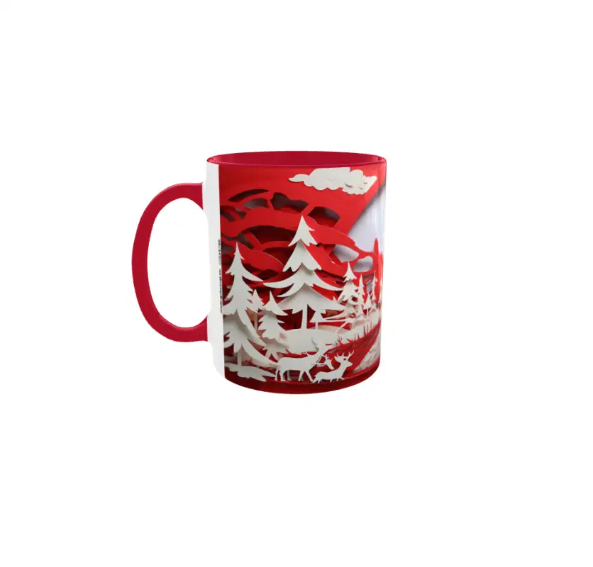 Iarna decor, cana din ceramica, 330ml, model cgs1796